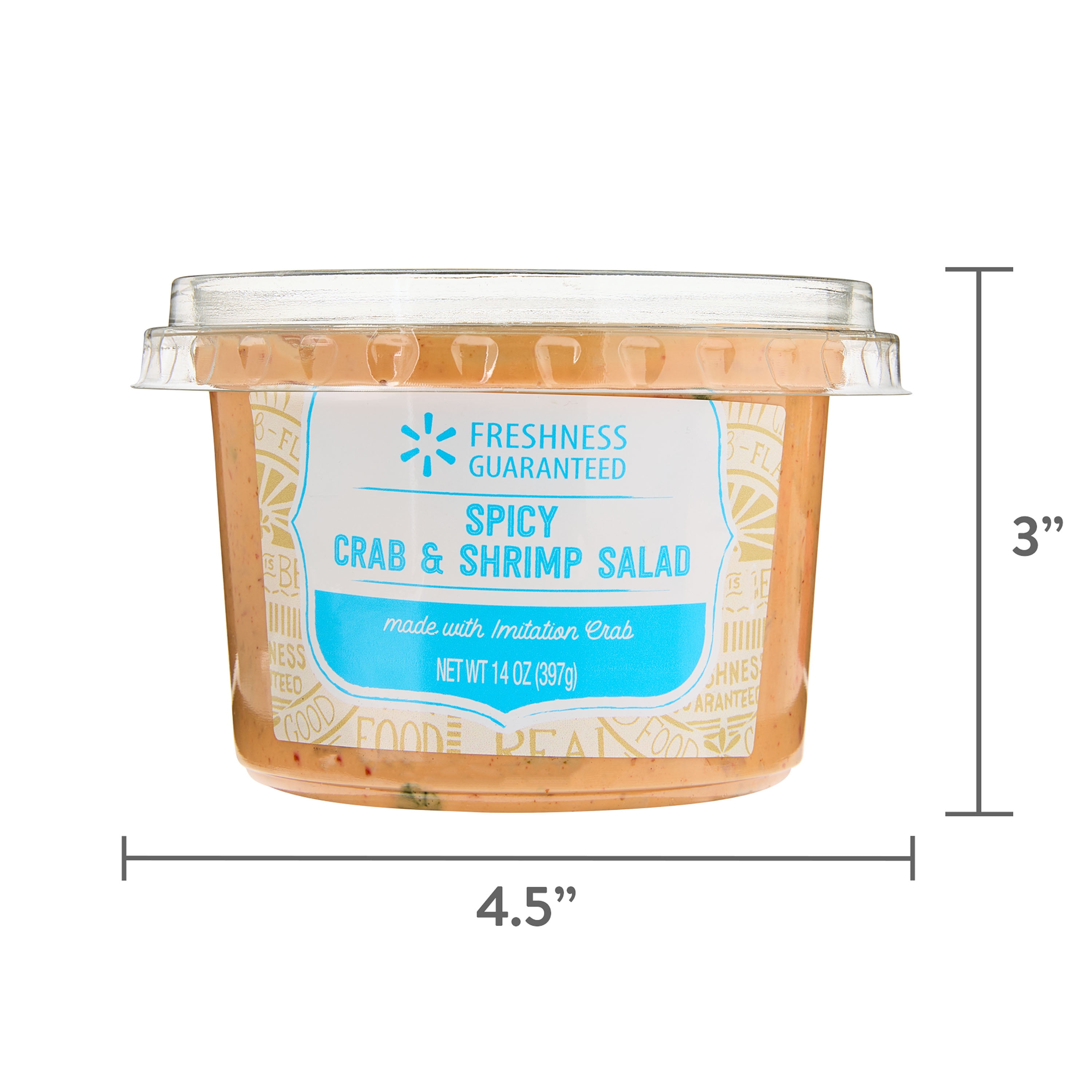 Freshness Guaranteed Spicy Crab & Shrimp Salad, Regular 14 oz Plastic Tub, Refrigerated
