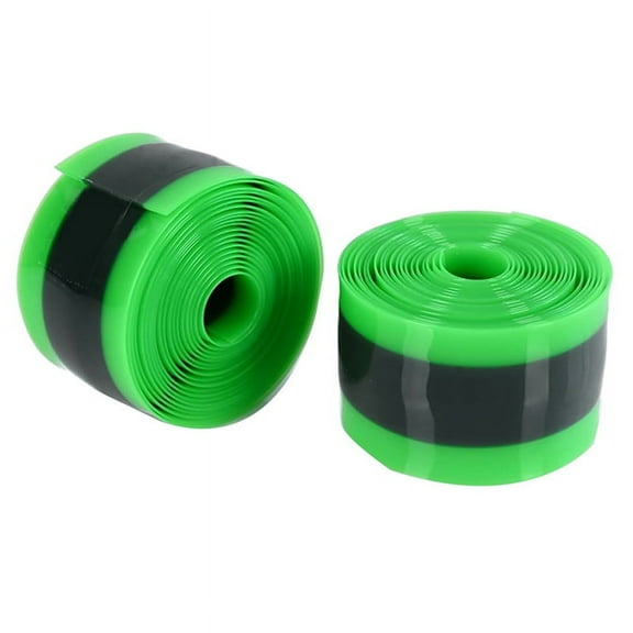 2PCS Bike Tire Liner, Inner Tube Bicycle Flat Protector Compatible for 12/16/18/20/24/26/27.5/29Inch,2 x Bike Tire Liner,Green&Black