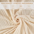 thumbnail image 6 of CJC Stretch Sectional Couch Covers - 2 pcs Spandex Sofa Covers with Elastic Bottom for L Shape Corner Sofa Furniture Protector (Beige, 3 Seat + 3 Seat), 6 of 15