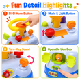 thumbnail image 6 of JoyStone Ride On Push Car for Toddlers, Push Walker Ride On Car with Lights, Music and Horn, Under Seat Storage, Push Car for Boys Girls, Blue, Lion, 6 of 9