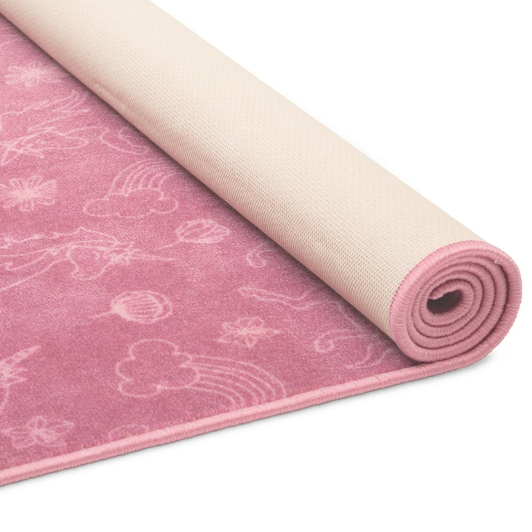 Delta Children Unicorn Area Rug, Pink, Ideal for Child's Room