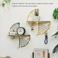 thumbnail image 2 of Wall Mount Storage Rack Home Supplies Iron Simple Living Room Kitchen Multipurpose Display Stand Wall-mounted Holder Gold, 2 of 9