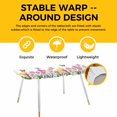thumbnail image 4 of Tulips Spring Floral Table Cloths for 8 Foot Rectangle Tables, Pastoral Flowers Butterfly Farmhouse Patio Waterproof Elastic Fitted Tablecloths, Washable Rectangular Table Cover for Camping, 4 of 8