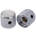 thumbnail image 3 of Musiclily Pro 6mm Steel Dome White Pearl Top Control Knob with Set Screw for Electric Guitar Bass, Chrome (Set of 2), 3 of 5