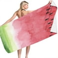 thumbnail image 4 of PFFRIZ Ultra Absorbent Quick-Drying Pool Towels, 30" x 60" Large Beach Towel Pack - Watermelon, 1 Pack 100% Cotton Velour Beach Towel Clearance, 4 of 7