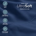 thumbnail image 4 of Bare Home Luxury Bed Sheet Set - Premium 1800 Collection - 6 Piece - King, Dark Blue, 4 of 9