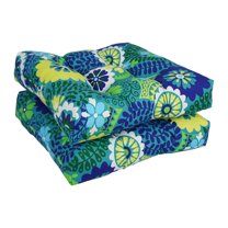 Blazing Needles 19-inch Squared Patterned Spun Polyester Tufted Dining Chair Cushions (Set of 2) 94005-2CH-REO-34