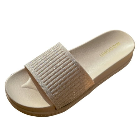 

Sandals Women Fashion Platform Shoes Fashion Thick Soled Slippers Comfortable Soft Soled Outerwear Beach Sandals And Slippers Shoes For Women Sandals Dressy Black