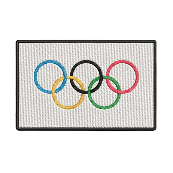 Olympic Flag Embroidered Iron-on Patch