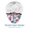 thumbnail image 4 of Shower Caps,Pioneer Flower Floral Print Pattern Waterproof Shower Cap for Women 4 Pieces,Double Reusable Hair Cover for Shower PEVA Elastic Stretch Hem, 4 of 7