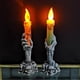 thumbnail image 4 of Lámpara electrónica de decoración de de Halloween con batería de lámpara fantasma sin llama - naranja, 4 of 8