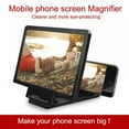 thumbnail image 2 of 3D Screen Amplifier Mobile Phone Screen Video Magnifier For Cell Phone Smartphone Enlarged Screen Phone Stand Bracket Black, 2 of 11