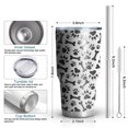 thumbnail image 6 of 30oz Paw Prints and Bones Tumblers Stainless Steel Tumbler with Lid and Straw,Vacuum Insulated Double Wall Travel Tumbler Cups Mug with Cleaning Brush for Coffee,Tea, 6 of 7