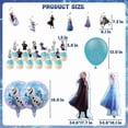 thumbnail image 5 of Frozen themed party decoration for children's birthdays, flag raising cake, branded balloon set, aluminum foil balloon, 5 of 5