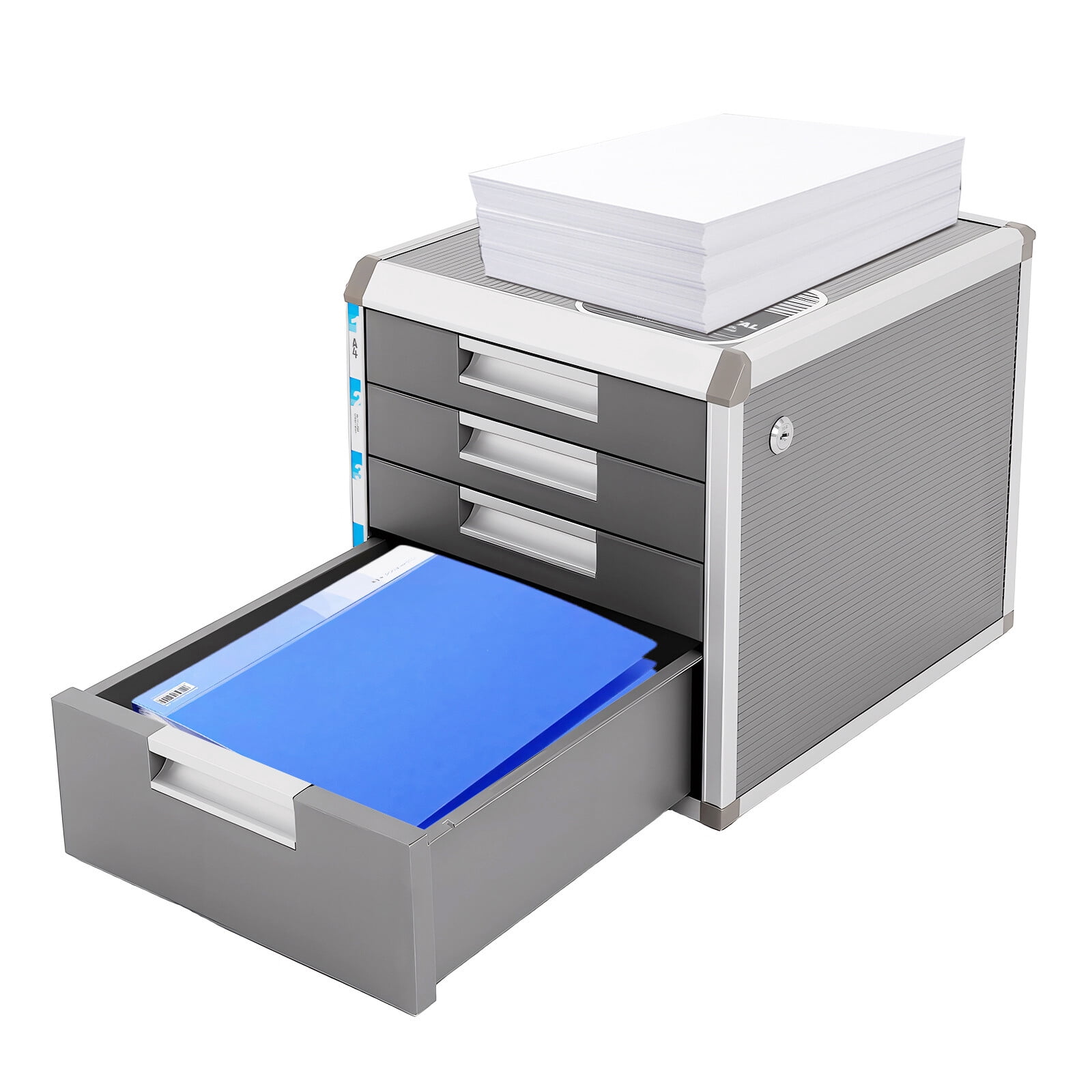 4 Drawers File Cabinet Lateral Storage Office Storage  Filing Cabinet Desktop for Office Supplies