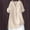 Beige, variant on Linen Tops for Women Vintage Blouse Womens 3/4 Sleeve Button Down Shirts Peasant Blouses Tunic Blouse Cotton Linen Shirts Crew Neck Shirt Linen Cotton Tunic Peasant Shirts Army Green 1 L
