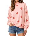 thumbnail image 2 of WCJM Women Long Sleeve Oversized Mock Neck Sweatshirt Drop Shoulder Graphic Print Loose Fit Fall Pullover Top, 2 of 4