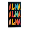 thumbnail image 2 of Colorful ' ALONA ' Pattern Beach Towel - Vibrant Red Yellow Blue Green & Orange Design for Women - Perfect for Pool & Travel, 2 of 6