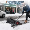 thumbnail image 3 of Bingirl Pelle Pousse-Neige Ergonomique de 29 Pouces avec Poignée à Hauteur Réglable à 5 Niveaux et Roues pour Réduire les Blessures au Dos sur les Trottoirs, 3 of 8
