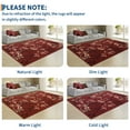 thumbnail image 6 of GlowSol 2'x6' Runner Rug Hallway Kitchen Leaf Pattern Runner Rug Soft Non Slip Bedroom Runner Rug for Laundry Entryway, Red, 6 of 7