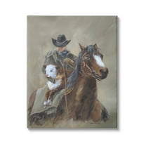 Stupell Ranch Cowboy Western Horse Animals & Insects Painting Gallery Wrapped Canvas Print Wall Art
