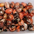 thumbnail image 5 of VIVIDELLE 1x Natural Sardonyx Carnelian Palm Stone Crystal Polished Silk Banded Lace Agate, 5 of 9