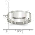 thumbnail image 5 of 925 Sterling Silver 7mm Flat with Step Edge Band Ring Size 8.5, 5 of 6