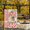 thumbnail image 4 of Pink Pumpkins Garden Flag Welcome Fall Thanksgiving Day Pumpkins for Outside Party Fall Thanksgiving Day Holiday Gift for Friends Of Pink Lovers Farmhouse Decoration 12.5 x 18 Inch, 4 of 6