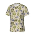 thumbnail image 3 of Yiaed Skull Snake Print Mens Short Sleeve Tight Fit T-Shirt, Crewneck Casual Tee-3X-Large, 3 of 5
