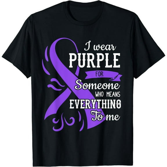 t-shirt Everything To Me Epilepsy Day Purple Ribbon Epileptic T-Shirt mens，black，women，funny，journey，Crew Neck, Short Sleeve,printing