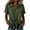 Army Green, variant on Women's Casual Loose Fit Linen V Neck Short Sleeve Blouse, Solid Color Front Tie Top for Daily Summer Outfits, Breathable and Comfortable Black L