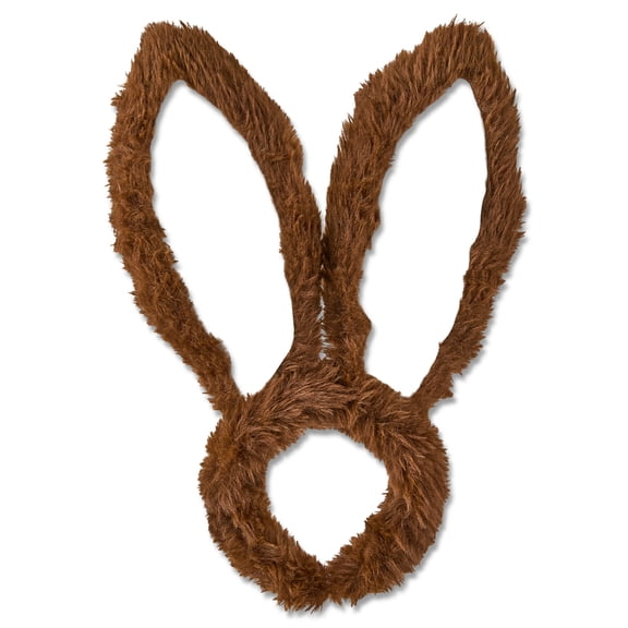 Jumbo Bunny Ears Headband, Brown and White, 14", Easter by Way To Celebrate