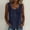 Navy, variant on Embroidered Blouses for Women Crewneck Sleeveless Peasant Tank Tops Loose Fit Floral Patchwork Gauze Shirts