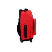 Everest Unisex Wheeled Backpack, Red Black