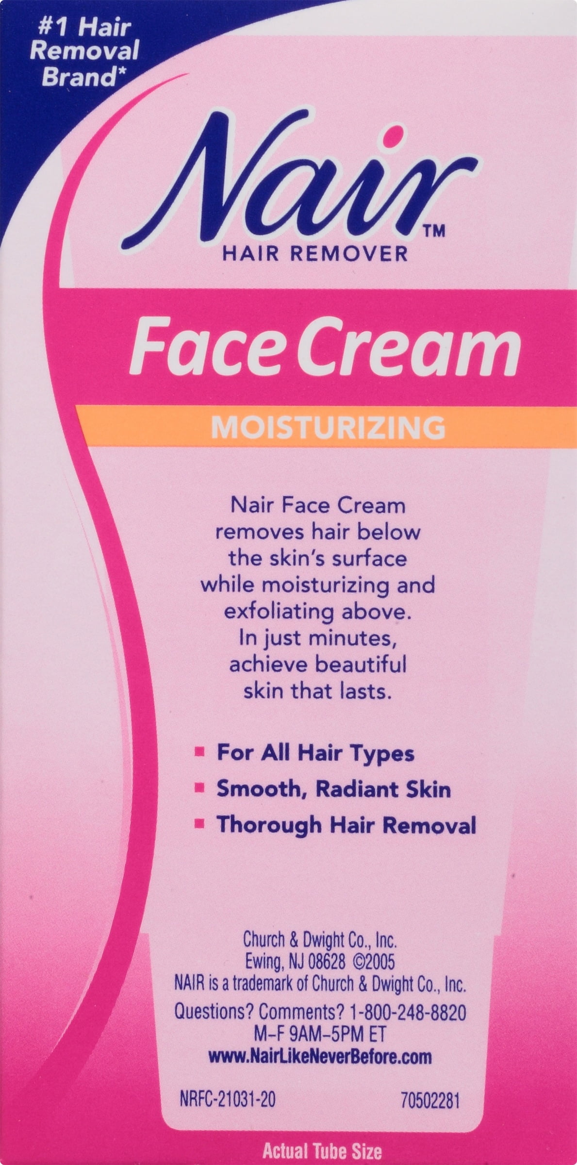 Nair Hair Remover Moisturizing Face Cream 2oz Walmartcom