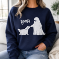 thumbnail image 4 of Boop Ghost and Dog Halloween Graphic Crewneck Sweatshirt for Dog Lovers, 4 of 9