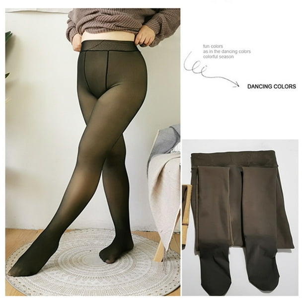 IKemiter Women's Plus Size Leggings Warm Fleece Lined Pantyhose