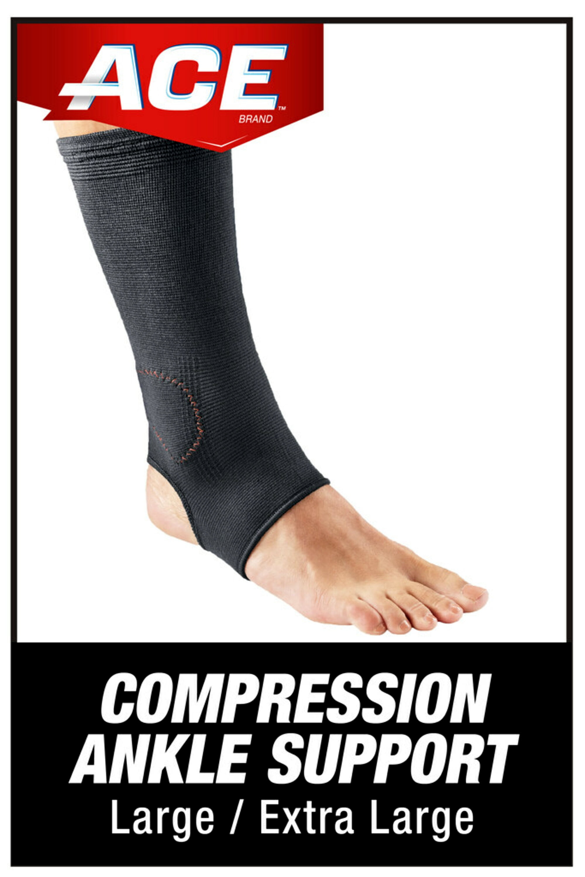 ACE Brand Compression Ankle Support L/XL, Breathable