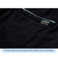 thumbnail image 4 of TKKCS Mens Cotton Drawstring Shorts with Pockets- Elastic Waist Summer Casual Flat Front Regular Fit Knee Length Beach Shorts Black Size M, 4 of 9