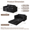 thumbnail image 4 of Convertible Loveseat Sleeper Sofa Bed, Lofka 59''Folding Floor Sofa Bed with 2 Pillows & Pockets for Small Spaces, Corduroy Cloud Sofa for Apartment Living Room, Black, 4 of 13