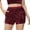 Burgundy Red, variant on Women's High-Waisted Sequin Shorts with Elastic Waistband and Side Pockets - Small, Black