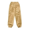 thumbnail image 3 of iiniim Kids Girls Metallic Harem Pants Hip Hop Jazz Street Dance Trousers Athletic Sweatpants Gold 6, 3 of 7