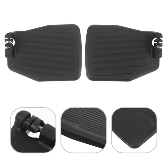 FRCOLOR 1Pair Heavy Duty Wheelchair Footrest Black Stable Elevating Pedal Easy Install for Elderly and Patient