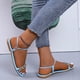 thumbnail image 5 of Flat Fashion Pansy Diamond Viscosa Punta redonda Charol Sandalias de moda Wmkox8yii nm8191, 5 of 7
