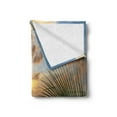 thumbnail image 2 of Ocean Soft Flannel Fleece Blanket, Mediterranean Horizon Seascape from Wooden Terrace Balcony Fences Holiday Life Photo, Cozy Plush for Indoor and Outdoor Use, 50" x 60", Multicolor, by Ambesonne, 2 of 5