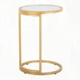 thumbnail image 4 of Round Zenn End Table with Clear Glass Top and Metal Frame by LumiSource, 4 of 5