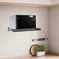 thumbnail image 3 of YIYIBYUS Aluminum Microwave Oven Rack, Microwave Oven Wall Rack, Wall Mounted Microwave Oven Rack for Kitchen Bowls Cups Spice Jars Load Capacity 110.23lbs Black, 3 of 21