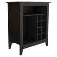 thumbnail image 3 of Essential Bar Cabinet, One Open Shelf, Six Built-in Wine Rack, One Drawer Light Gray, 3 of 8
