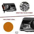 thumbnail image 4 of For 2012 2013 2014 2015 Honda Pilot Halogen Amber Black Headlights Pair, 4 of 9