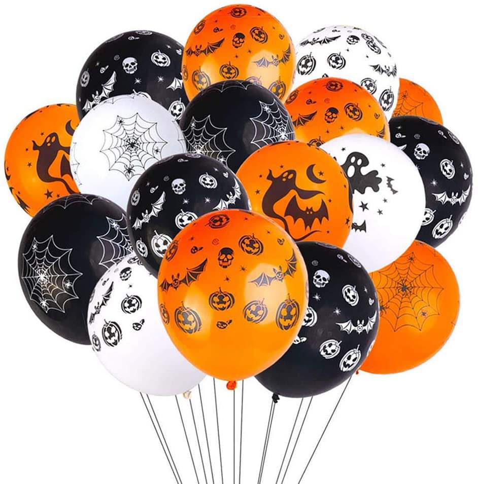 Halloween Pumpkin Ghost Skull Skeleton Bat Foil Balloons Home Party Decor Prop 